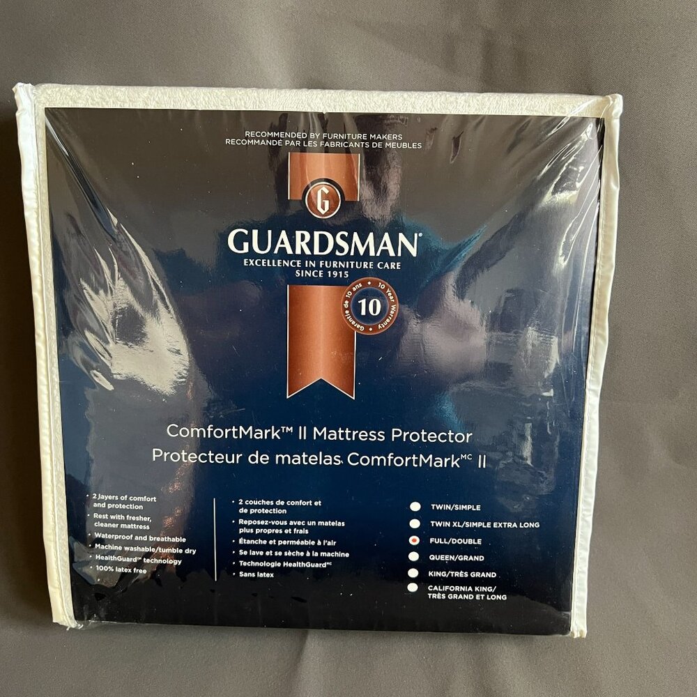 Guardsman ComfortMark II Mattress Protector Full Size Waterproof Breathable 100